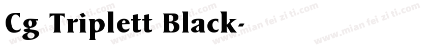 Cg Triplett Black字体转换